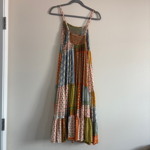 Jen's Pirate Booty Free People Small Smock Wild Side Floral Patchwork Midi Dress - Picture 8 of 12